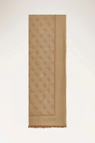 Guess Jakarlı 70x180 Kadın Bej Şal AW5529VIS03-BEI ürün görseli 1