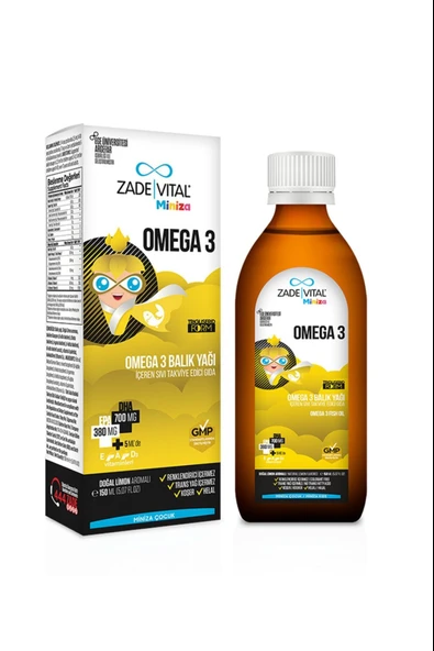 Zade Vital Miniza Omega-3 Balık Yağı 150 ml ürün görseli 1