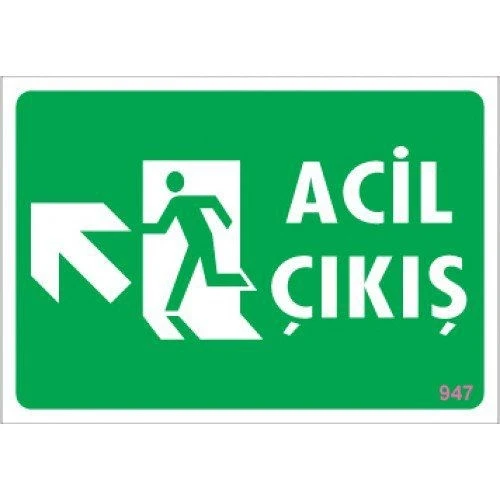 Pvc Levha quot;Acil Çıkışquot; 17,5*25 cm ürün görseli 1