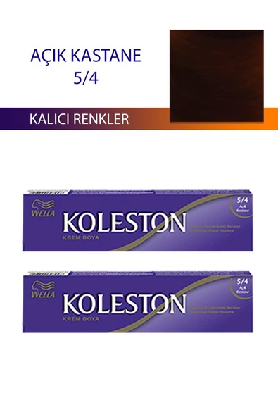 2 Adet Single Tüp Boya Saç Boyası Açık Kestane 5/4 ürün görseli 1
