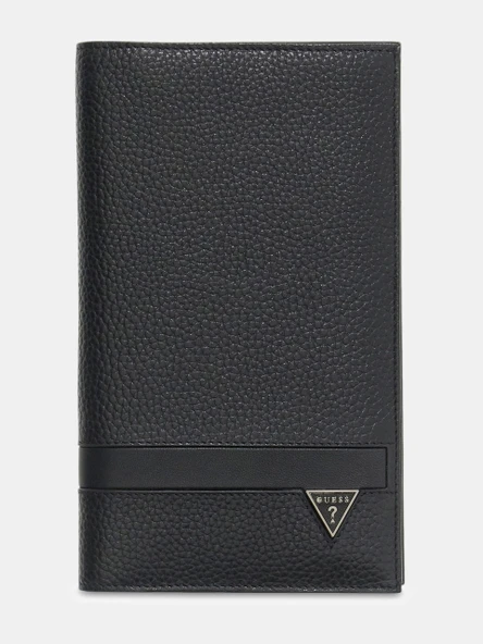 Guess Monaco Pasaport Erkek Siyah Pasaport Kılıfı SMMOGRLEA01-BLA ürün görseli 1