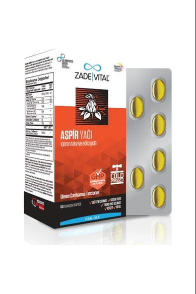Zade Vital Aspir Yağı 600 mg 60 Kapsül ürün görseli 1