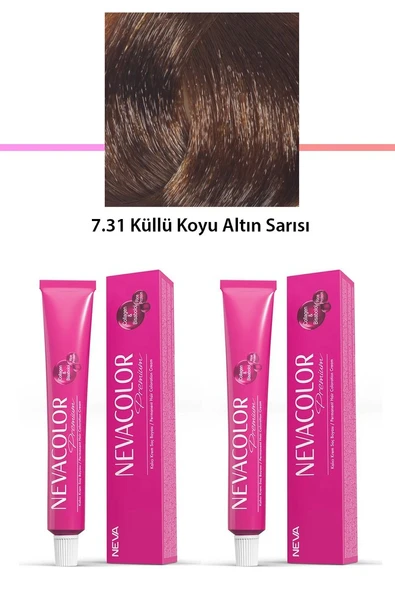 2 li Set Premium 7.31 Küllü Koyu Altın Sarısı - Kalıcı Krem Saç Boyası 2 X 50 g Tüp ürün görseli 1