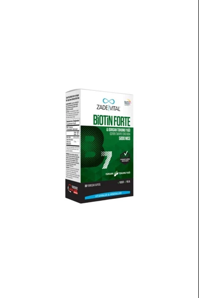 Zade Vital Biotin Forte 5000 mcg 30 Yumuşak Kapsül ürün görseli 1