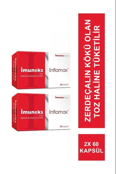 Imuneks Inflamax Optimize Zerdeçal Curcumin 60 Kapsül 2 Adet ürün görseli 1