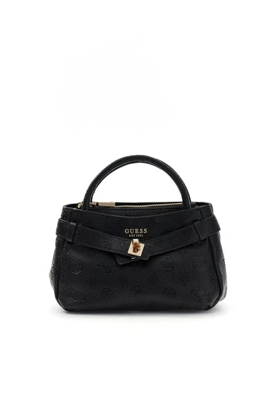 Guess Ella Logolu Küçük Kadın Siyah El Çantası HWPD9746760-BLO ürün görseli 1