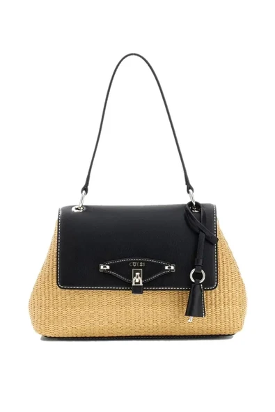 Guess Maggie Hasır Kapaklı Kadın Siyah Omuz Çantası HWWG9753190-NTB ürün görseli 1