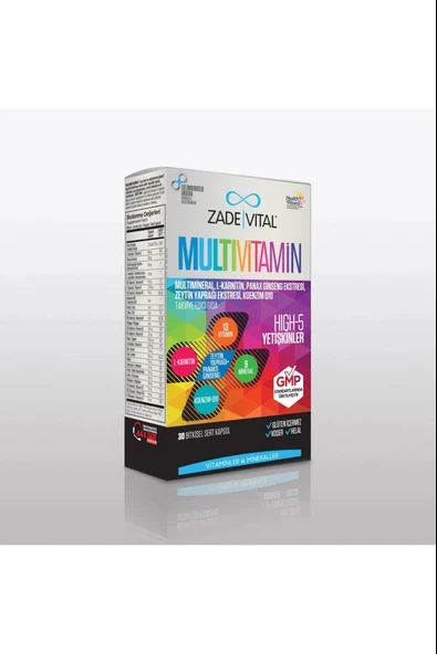 Zade Vital Multivitamin 30 Kapsül ürün görseli 1