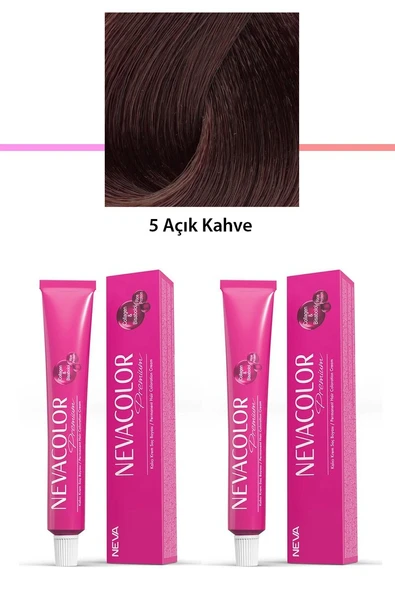 2 li Set Premium 5 Açık Kahve - Kalıcı Krem Saç Boyası 2 X 50 g Tüp ürün görseli 1