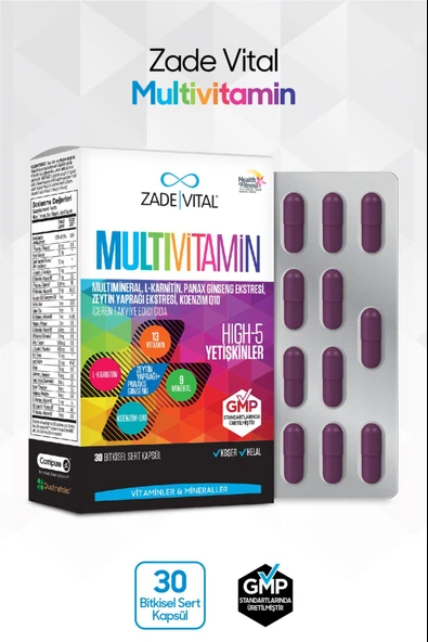 Zade Vital Multivitamin 30 Kapsül - Resim 2