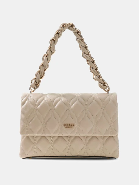 Guess Maxine Kapaklı Kadın Krem Omuz Çantası HWQG9733200-LTA ürün görseli 1