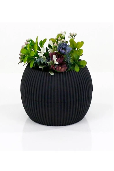 Mercan Saksı 2 Numara 0,35 Litre Su Hazneli Dekoratif Kaktüs Sukulent Saksı 11,8x9,2 cm ürün görseli 1