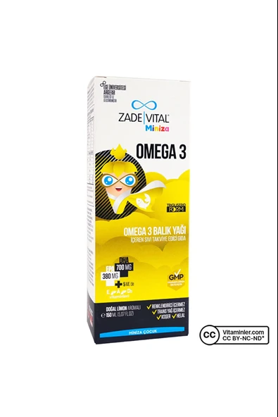 Zade Vital Miniza Omega-3 Balık Yağı 150 ml ürün görseli 1