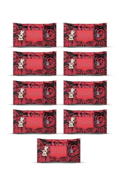 9 Paket Red Rose Islak Havlu Mendil 90 Adet Kapaklı Gül Kokulu ürün görseli 1