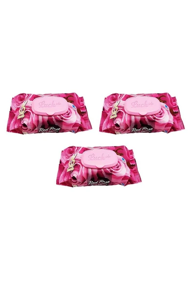 3 Paket Red Rose Islak Havlu Mendil 90 Adet Kapaklı Gül Kokulu ürün görseli 1