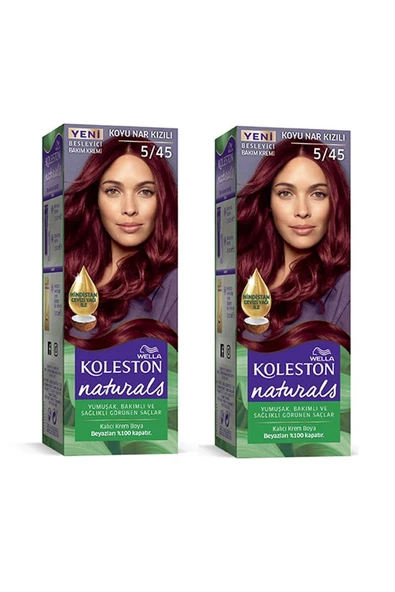 Naturals Saç Boyası Koyu Nar Kızılı 5/45 2x Paket ürün görseli 1