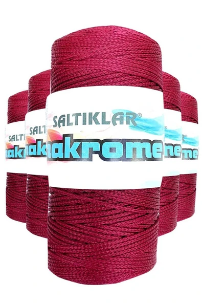 5 Adet Polyester Makrome İpi 1560 Bordo 100 gr ürün görseli 1
