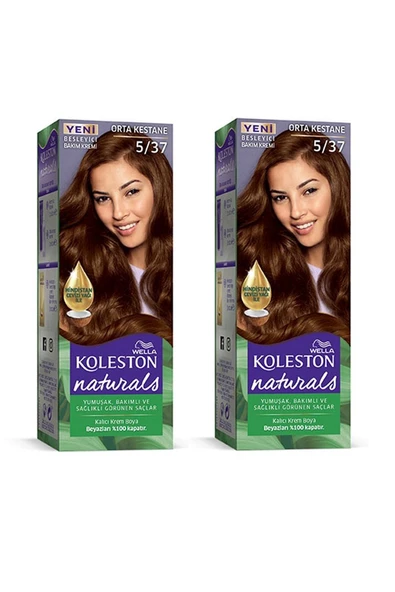 Naturals Saç Boyası Orta Kestane 5/37 2x Paket ürün görseli 1
