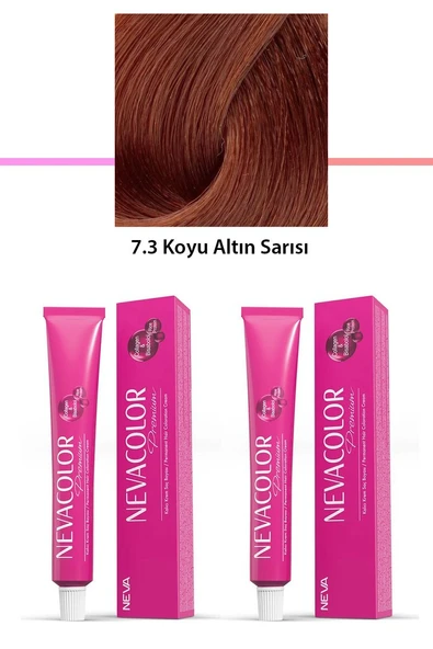 2 li Set Premium 7.3 Koyu Altın Sarısı - Kalıcı Krem Saç Boyası 2 X 50 g Tüp ürün görseli 1