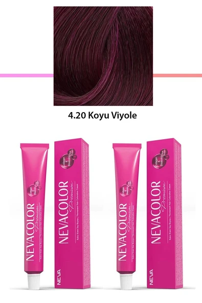 2 li Set Premium 4.20 Koyu Viyole - Kalıcı Krem Saç Boyası 2 X 50 g Tüp ürün görseli 1