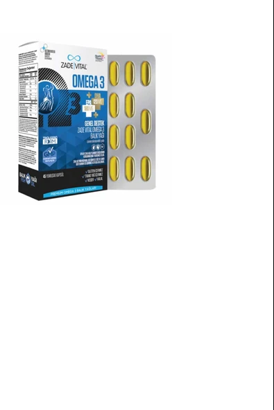 Zade Vital Omega 3 Balık Yağı Premium 45 Kapsül ürün görseli 1