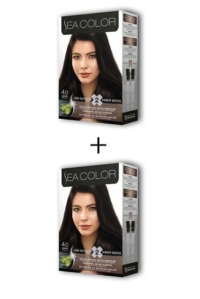 2X2 Tüp Krem Saç Boyası Seti Kahve No:4.0 ürün görseli 1