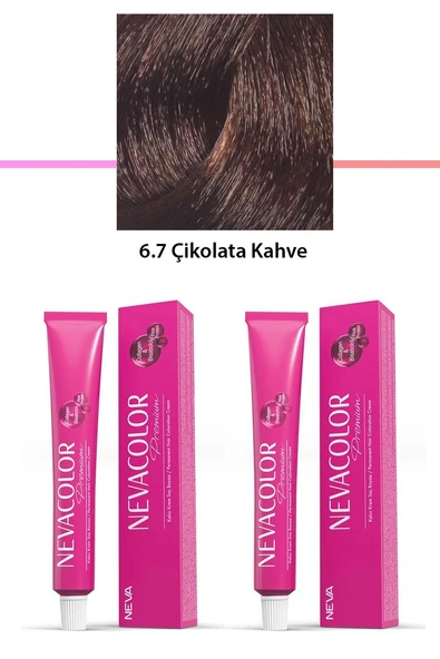 2 li Set Premium 6.7 Çikolata Kahve - Kalıcı Krem Saç Boyası 2 X 50 g Tüp ürün görseli 1