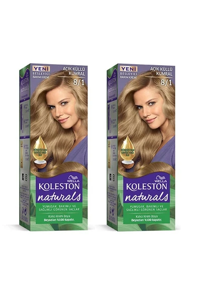 Naturals Saç Boyası Açık Küllü Kumral 8/1 2x Paket ürün görseli 1