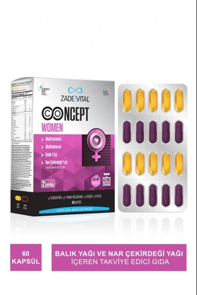 Zade Vital Concept Woman 60 Kapsül 2 Adet ürün görseli 1
