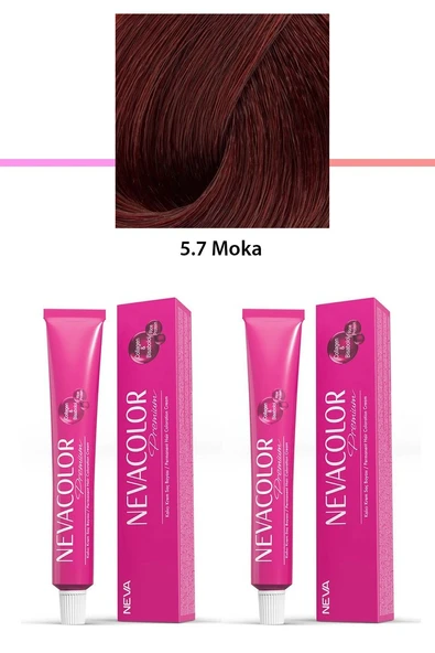 2 li Set Premium 5.7 Moka - Kalıcı Krem Saç Boyası 2 X 50 g Tüp ürün görseli 1