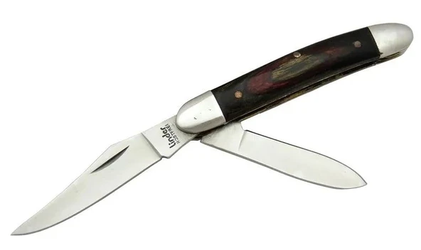 K-21 Linder Çiftli / Çift Ağızlı Çakı 14,5 Cm - Ahşap Saplı, Manuel ürün görseli 1