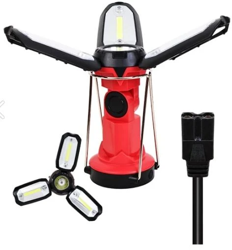 P-8801 Şarjlı Katlanabilir 3xcob Led+ 3w Led Çok Fonksiyonlu Kamp Feneri ürün görseli 1