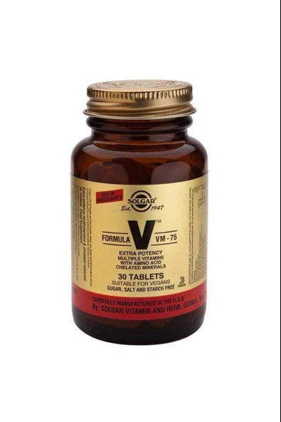 Solgar VM 75 Multivitamin 30 Tablet ürün görseli 1