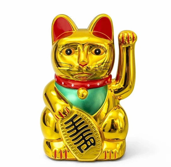 Pilli Sallanan Şans Kedisi - Maneki Neko Alk4525 ürün görseli 1