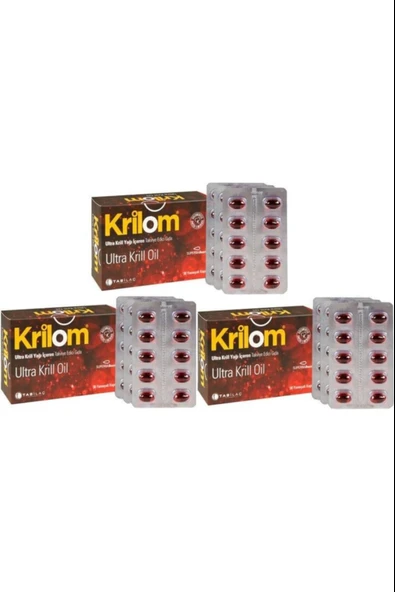 Krilom Ultra Krill Oil 30 Yumuşak Kapsül 3 Adet ürün görseli 1