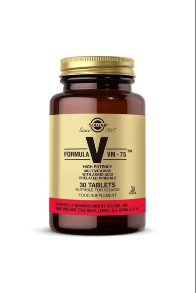 Solgar VM 75 Multivitamin 30 Tablet ürün görseli 1