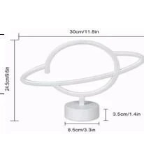 Neon Işıklı Satürn Lamba Pil+usb Mz-503 - Resim 2