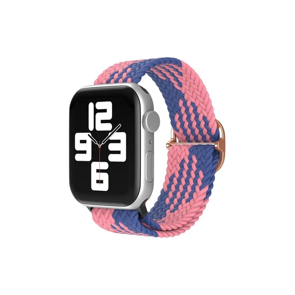 Apple Watch 38mm  Kordon (saat Değildir) - Pembe-mavi ürün görseli 1
