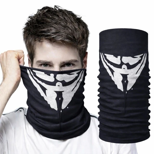 Vendetta Maskesi Desenli Baf Bandana – Çok Amaçlı Yüz Boyunluk Bandana 4 No ürün görseli 1