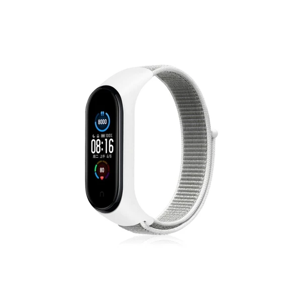 Xiaomi Mi Band 4 Hasırlı Cırtcırtlı Kordon (saat Değildir) - Beyaz ürün görseli 1