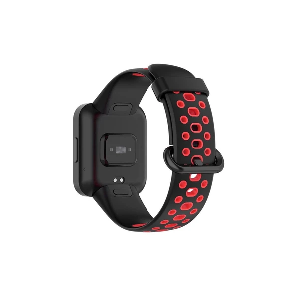 Xiaomi Redmi Watch 2 Spor Delikli Kordon (saat Değildir) - Siyah-kırmızı ürün görseli 1