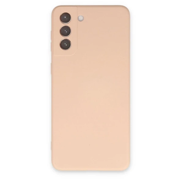 Samsung Galaxy S21 Plus Kılıf Nano İçi Kadife Silikon - Pudra ürün görseli 1