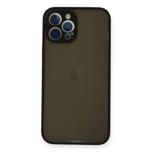Apple İphone 12 Pro Kılıf Montreal Silikon Kapak - Siyah ürün görseli 1