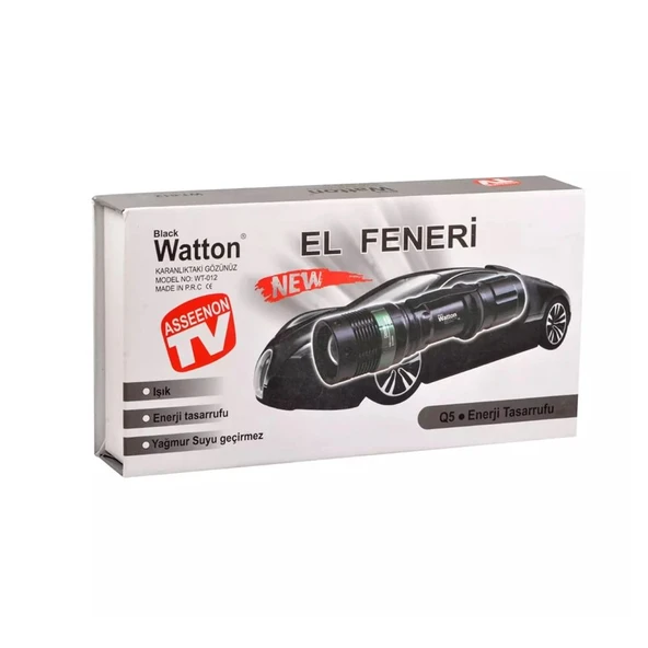 Zoomlu Oto Şarjlı El Feneri  Wt-012 - Resim 4