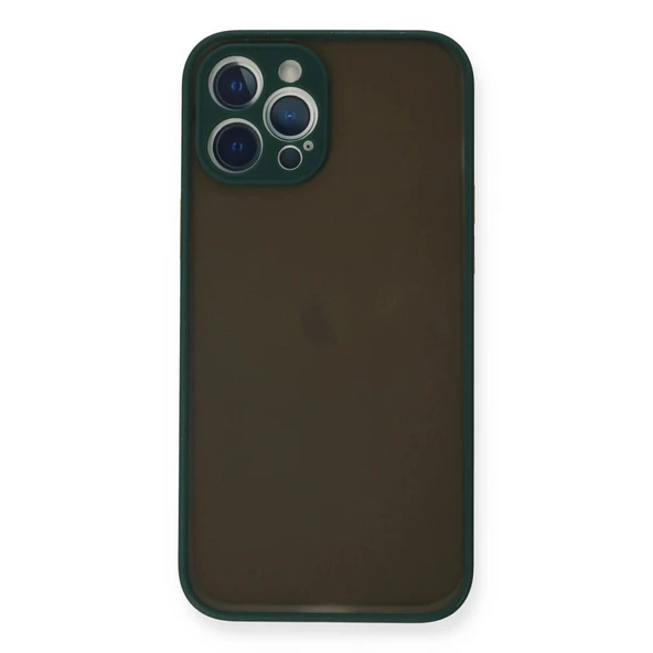 Apple İphone 12 Pro Kılıf Montreal Silikon Kapak - Yeşil ürün görseli 1