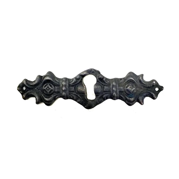 Antika Tarz Dekoratif Pirinç Anahtar Ağızlığı -  28x104mm, Oksit ürün görseli 1