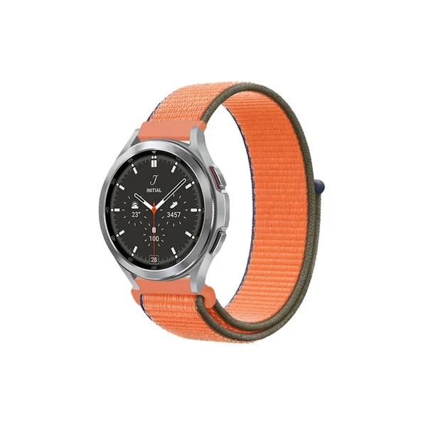 Watch 22mm Hasırlı Cırtcırtlı Kordon (saat Değildir) - Turuncu ürün görseli 1