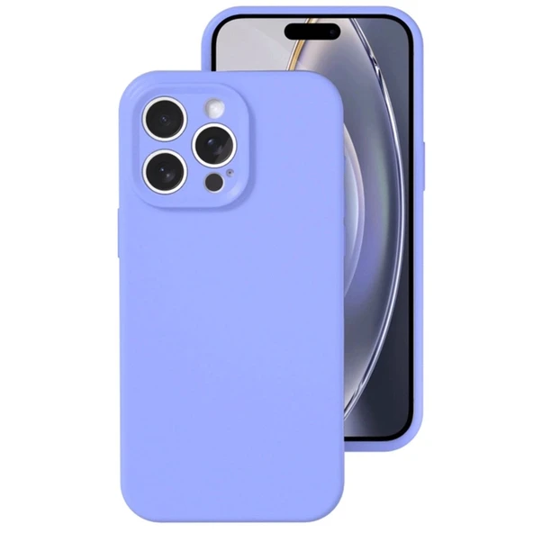 Apple İphone 16 Pro Kılıf Nano İçi Kadife Silikon - Lila ürün görseli 1