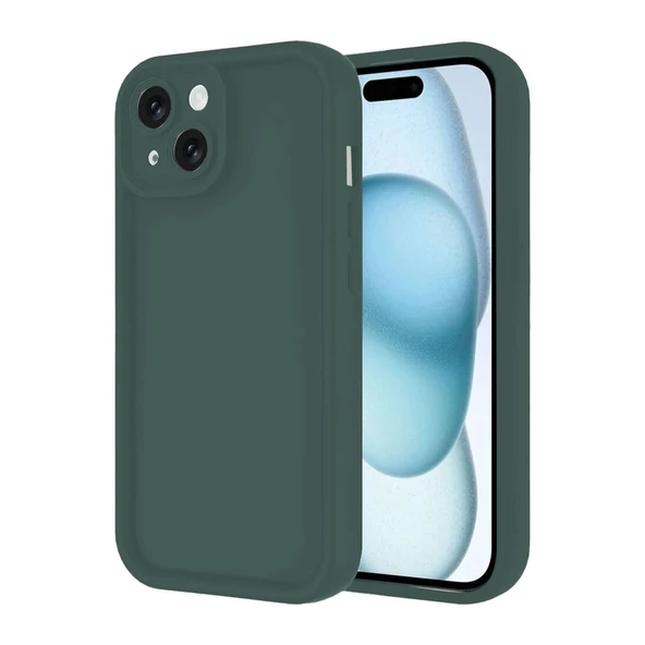 Apple İphone 14 Kılıf Viera Silikon - Koyu Yeşil ürün görseli 1