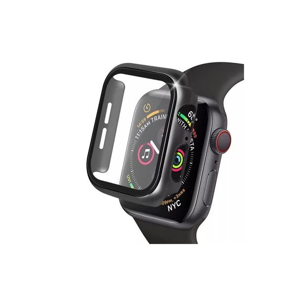 Apple Watch 38mm Camlı Kasa Ekran Koruyucu - Siyah ürün görseli 1